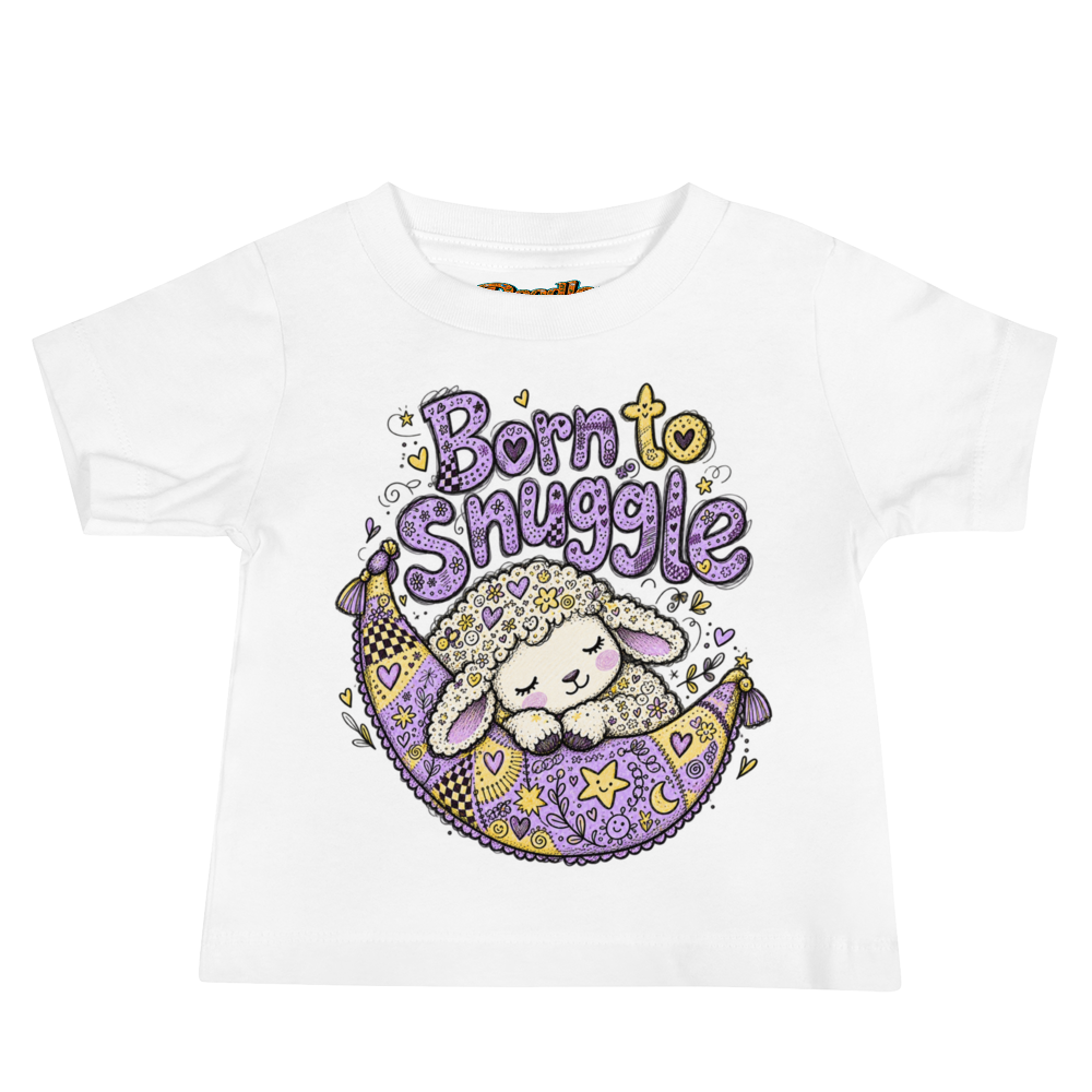 Exact Words Born To Snuggle Above A Lamb Max Doodles Baby T Shirt