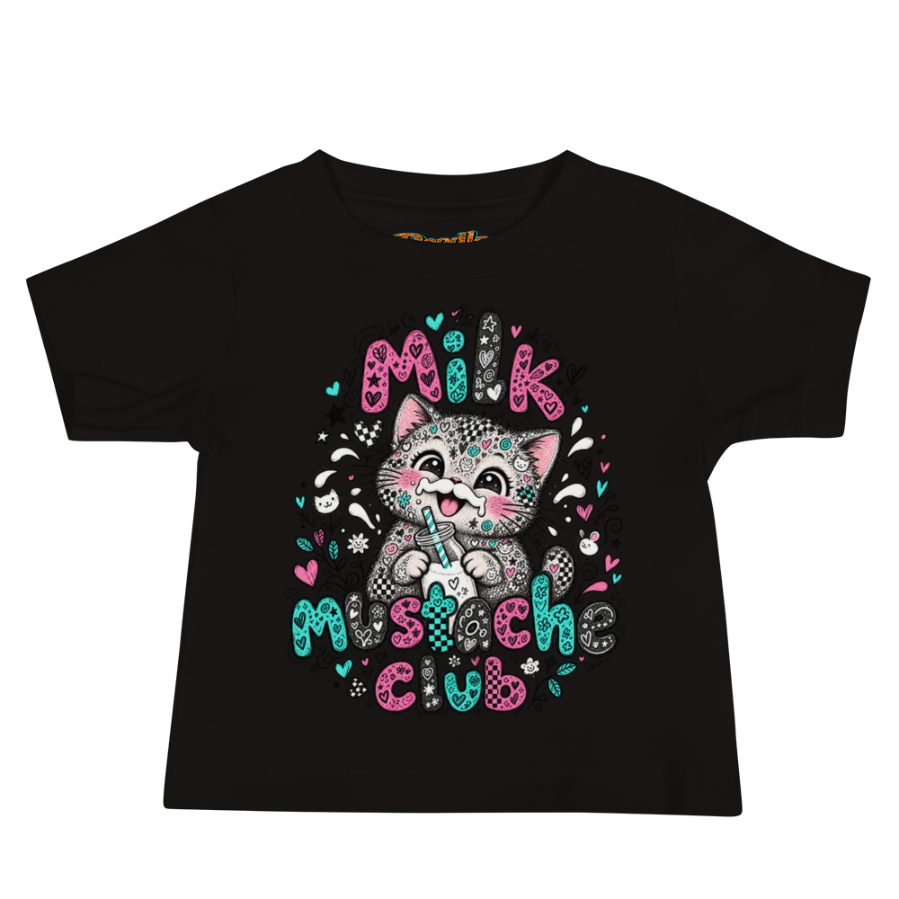 Exact Words Milk Mustache Club With A Playful Max Doodles Baby T Shirt alternate view