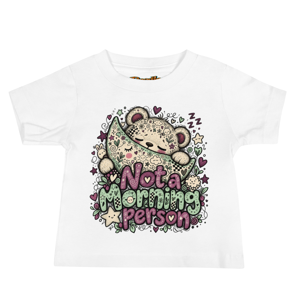 Exact Words Not A Morning Person With A Max Doodles Baby T Shirt