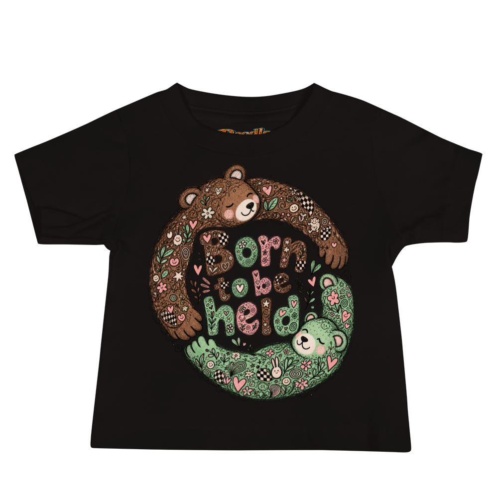 Exact Words Born To Be Held Beside Two Max Doodles Baby T Shirt alternate view