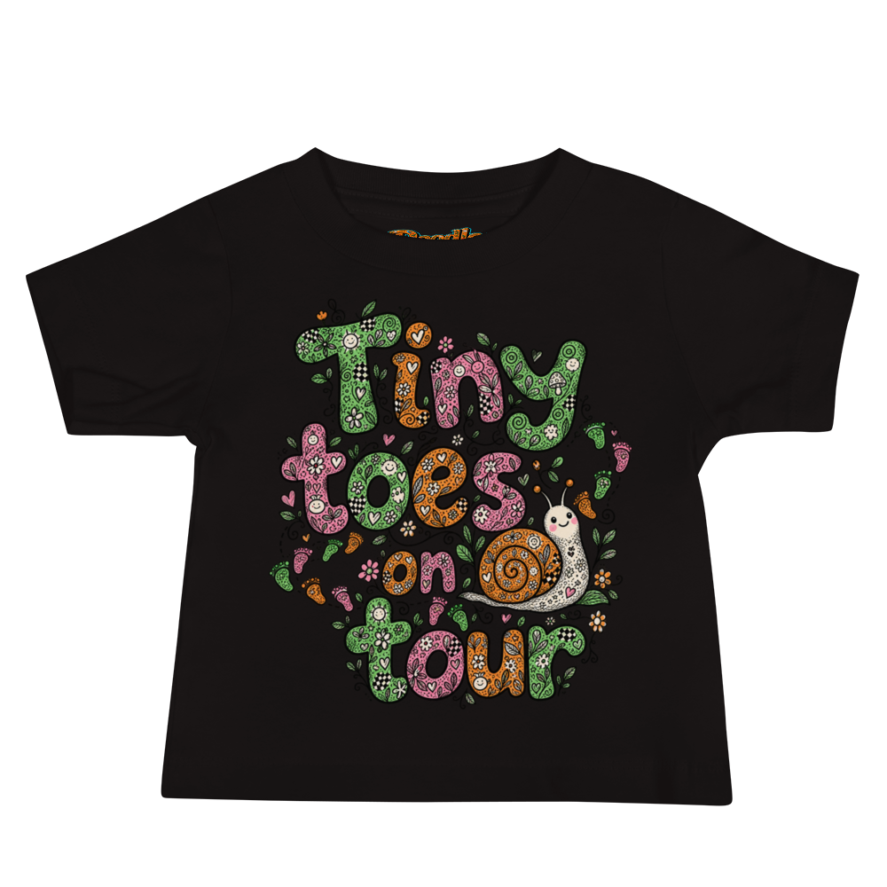 Exact Words Tiny Toes On Tour With Little Max Doodles Baby T Shirt alternate view