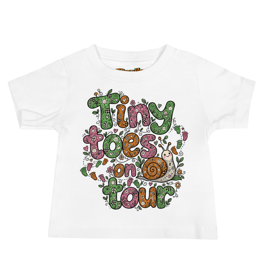 Exact Words Tiny Toes On Tour With Little Max Doodles Baby T Shirt