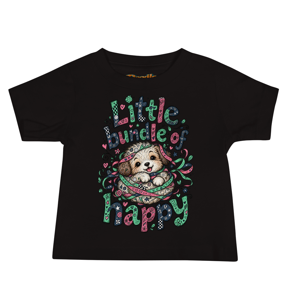 Exact Words Little Bundle Of Happy Around A Max Doodles Baby T Shirt alternate view