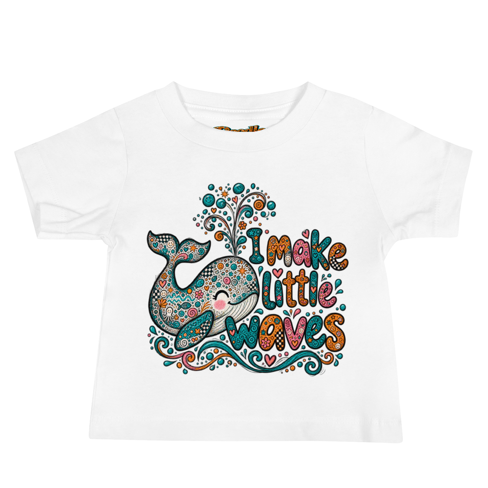 Exact Words I Make Little Waves Beside A Max Doodles Baby T Shirt in White
