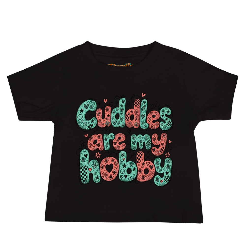 Exact Words Cuddles Are My Hobby In Chunky Max Doodles Baby T Shirt alternate view