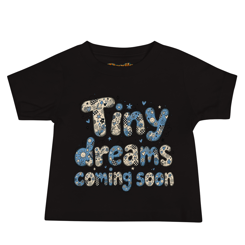 Exact Words Tiny Dreams Coming Soon In Airy Max Doodles Baby T Shirt alternate view