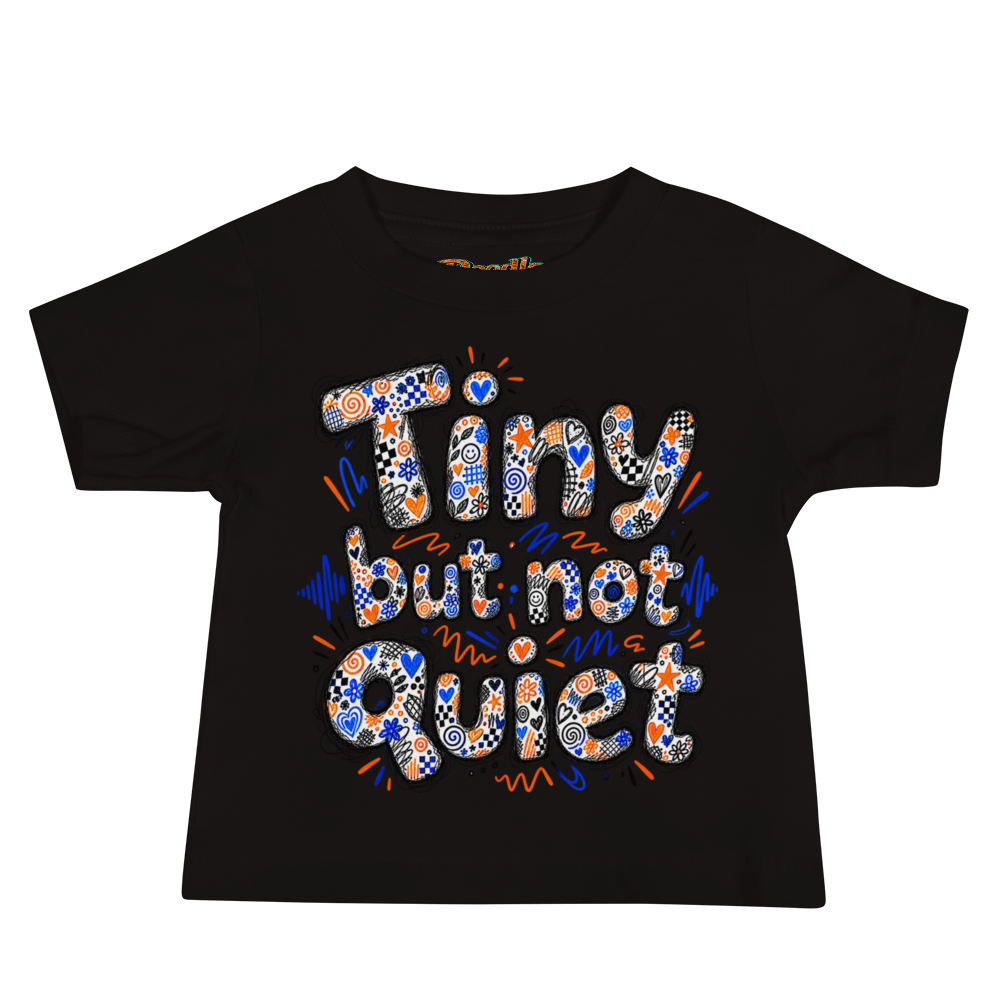 Exact Words Tiny But Not Quiet In Expressive Max Doodles Baby T Shirt alternate view