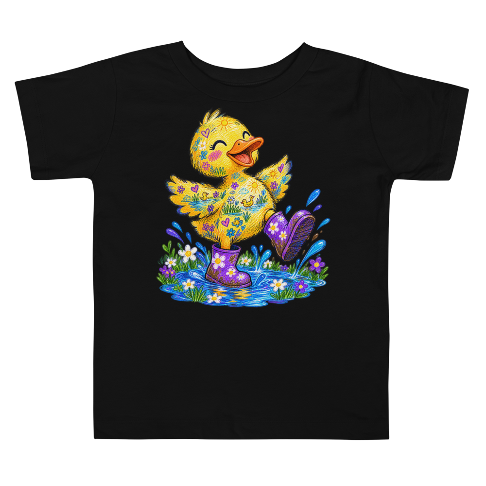 Duck In Oversized Wellies Toddler T Shirt alternate view
