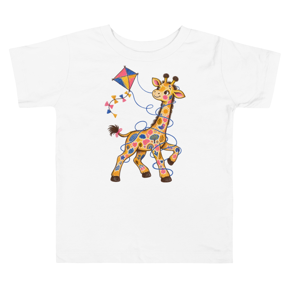 A Giraffe Tangled Gently In A Drifting Toddler T Shirt