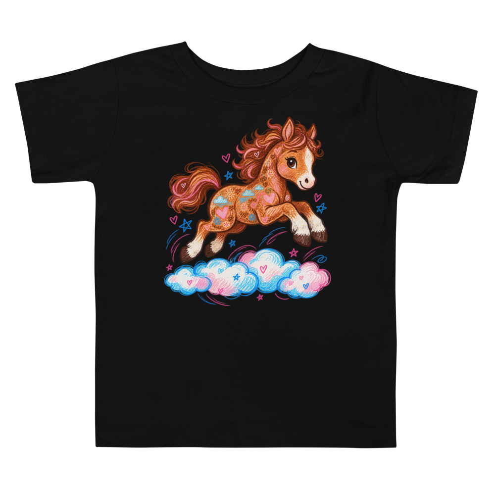 A Little Horse Hopping Over A Row Toddler T Shirt alternate view