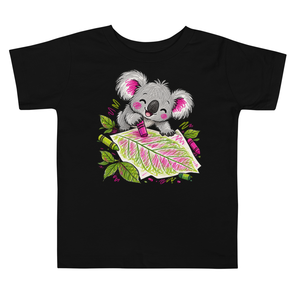 A Koala Making A Gigantic Leaf Rubbing With Toddler T Shirt alternate view