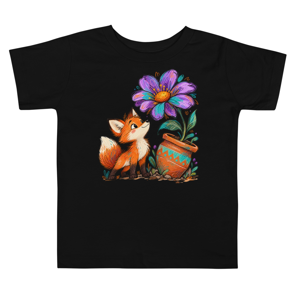 A Fox Cub Looking Proudly At A Lopsided Toddler T Shirt alternate view