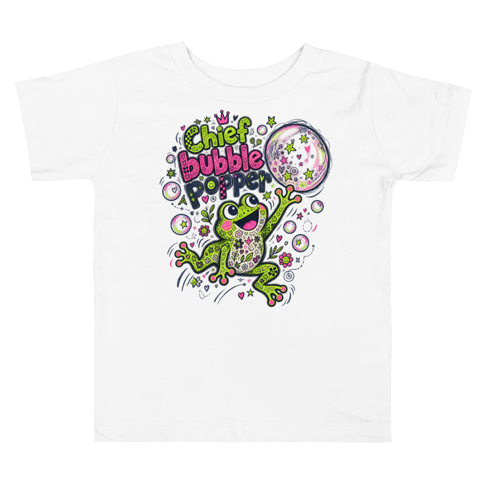 Exact Words Chief Bubble Popper A Frog Reaches Max Doodles Toddler T Shirt