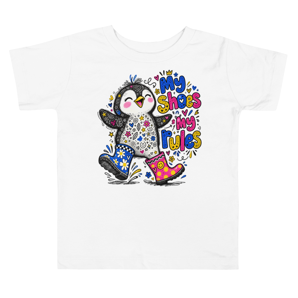 Exact Words My Shoes My Rules A Penguin Max Doodles Toddler T Shirt