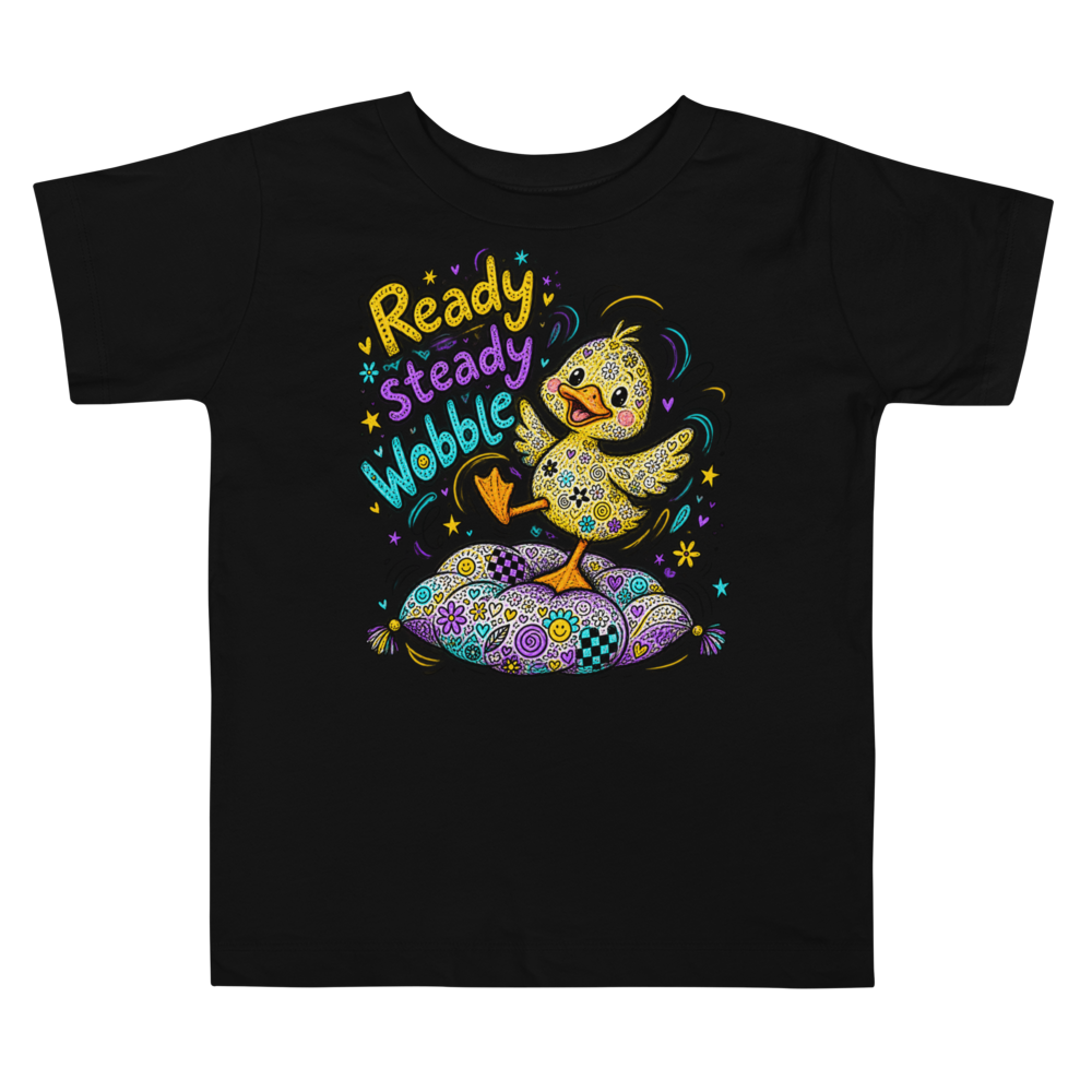 Exact Words Ready Steady Wobble A Duck Balances Max Doodles Toddler T Shirt alternate view