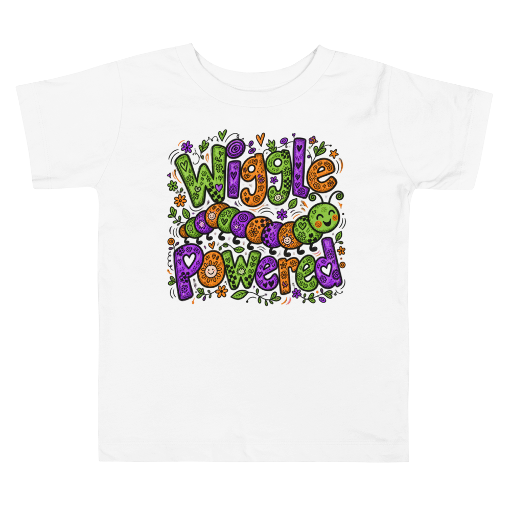 Exact Words Wiggle Powered A Caterpillar Moves Through Max Doodles Toddler T Shirt