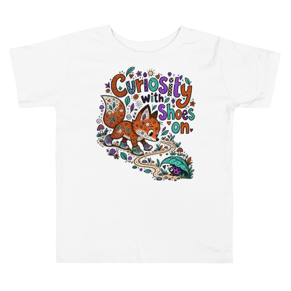 Exact Words Curiosity With Shoes On A Fox Max Doodles Toddler T Shirt