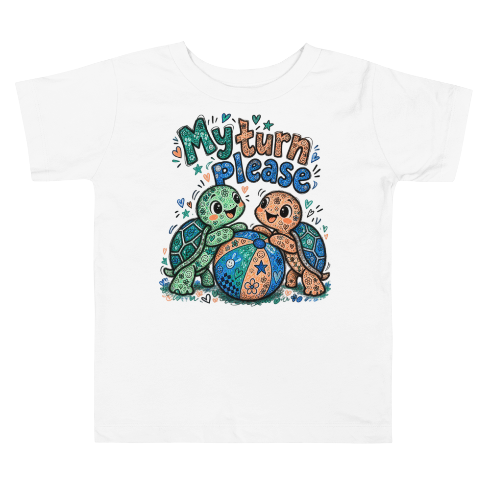 Exact Words My Turn Please Two Friendly Turtles Max Doodles Toddler T Shirt