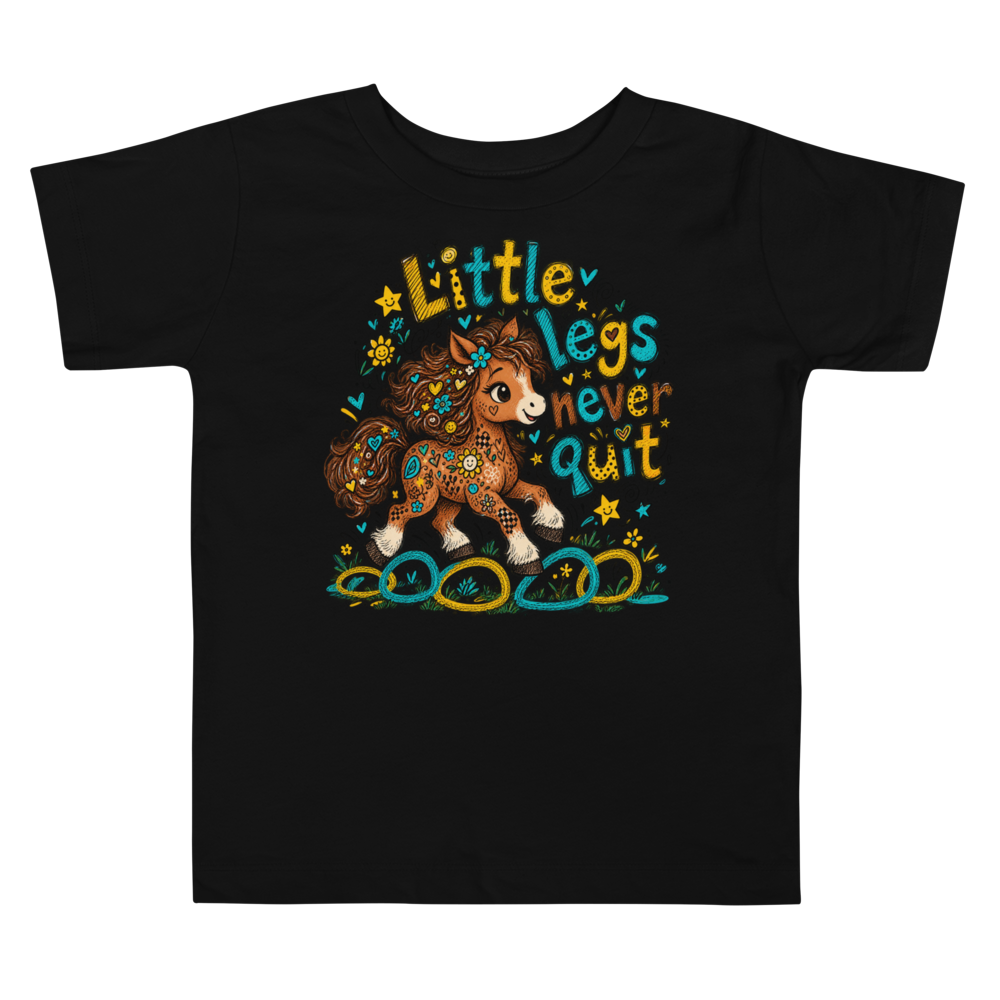 Exact Words Little Legs Never Quit A Pony Max Doodles Toddler T Shirt alternate view