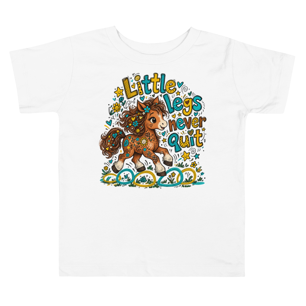 Exact Words Little Legs Never Quit A Pony Max Doodles Toddler T Shirt