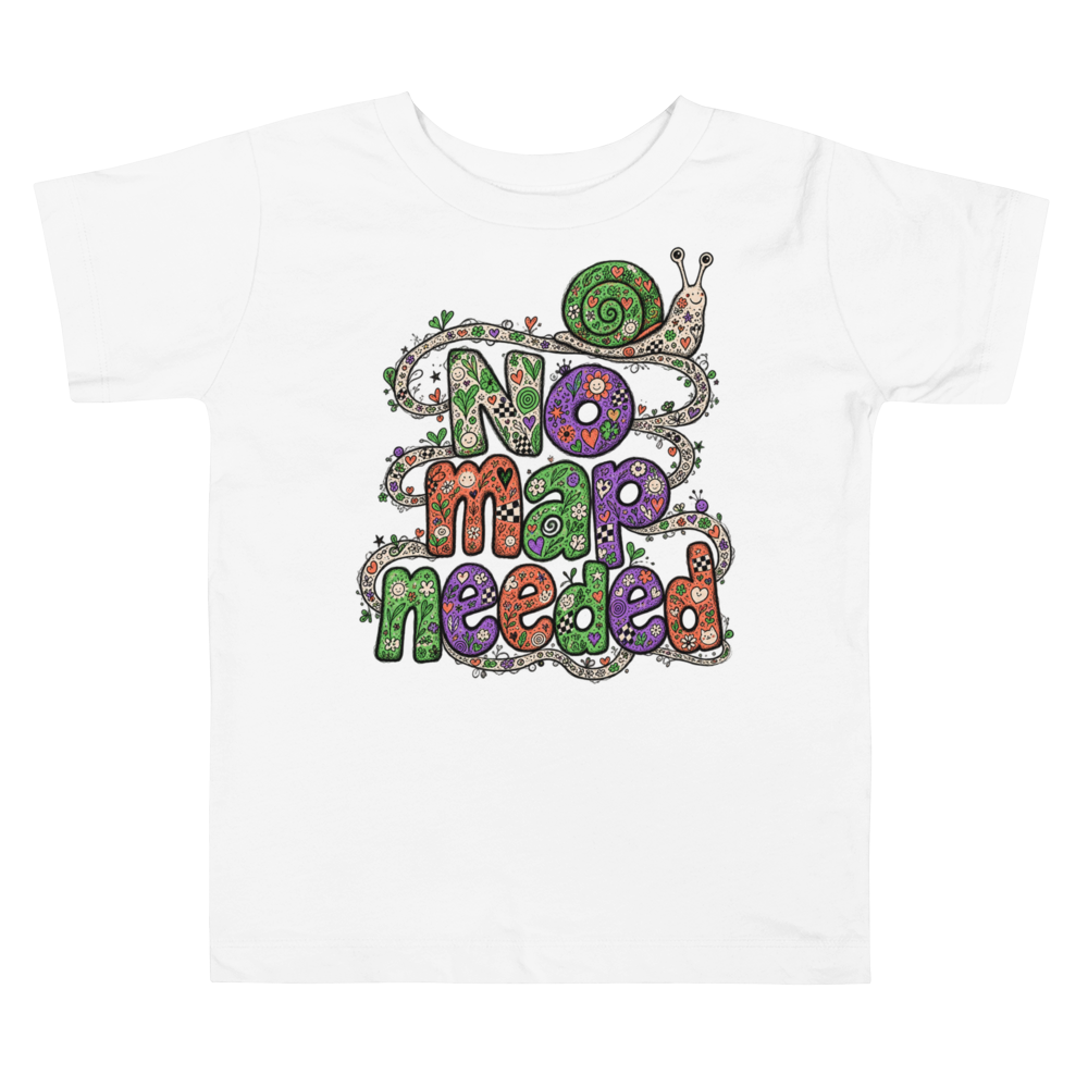 Exact Words No Map Needed A Snail Follows Max Doodles Toddler T Shirt