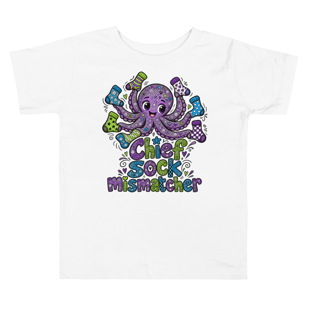 Exact Words Chief Sock Mismatcher An Octopus Shows Max Doodles Toddler T Shirt