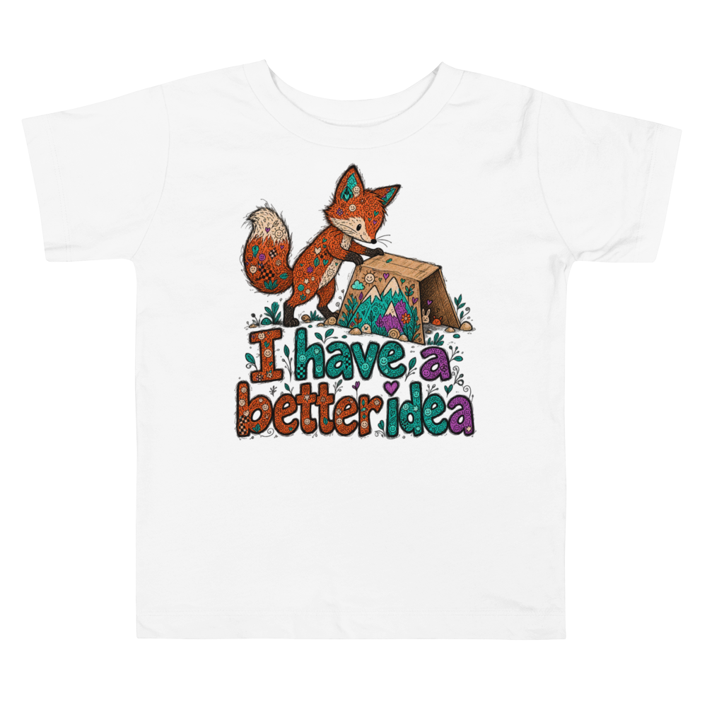 Exact Words I Have A Better Idea A Max Doodles Toddler T Shirt in White