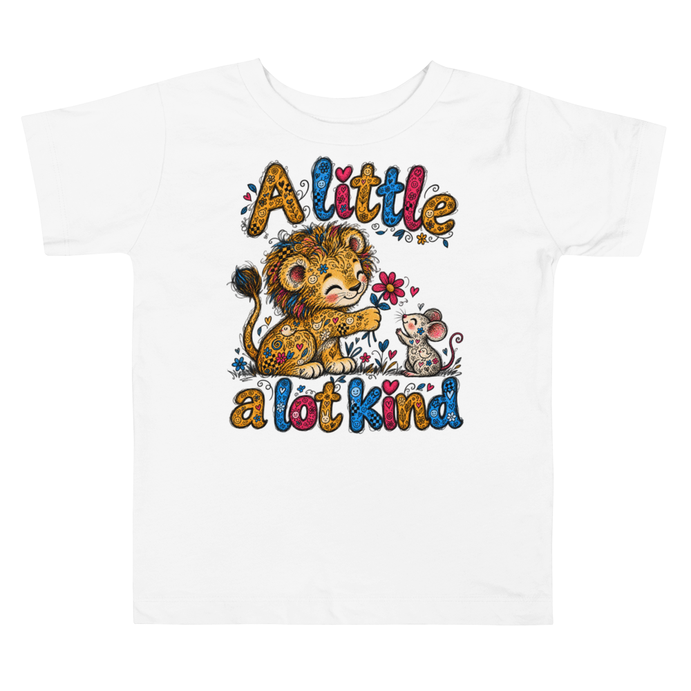 Exact Words A Little Wild A Lot Kind Max Doodles Toddler T Shirt in White