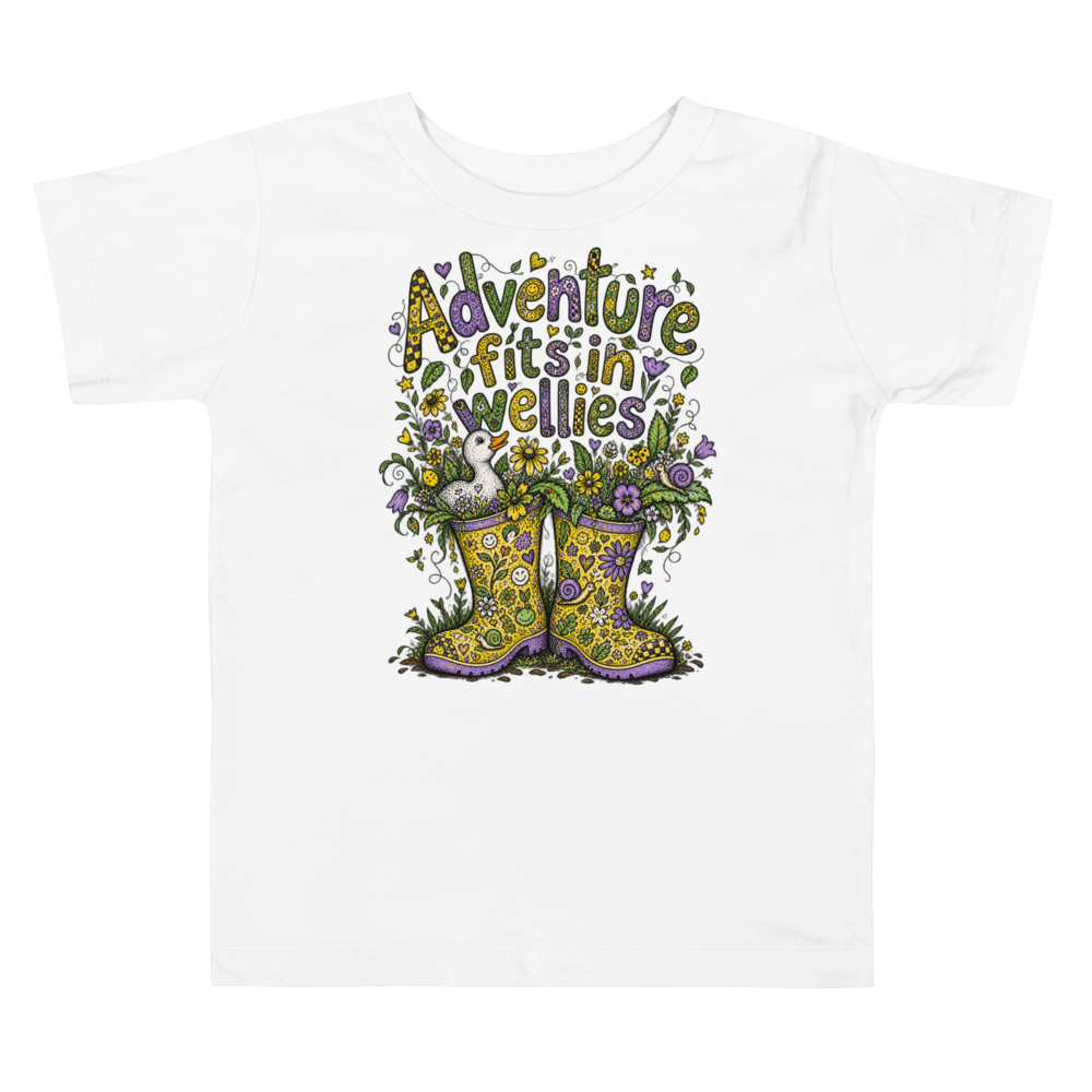 Exact Words Adventure Fits In Wellies A Pair Max Doodles Toddler T Shirt