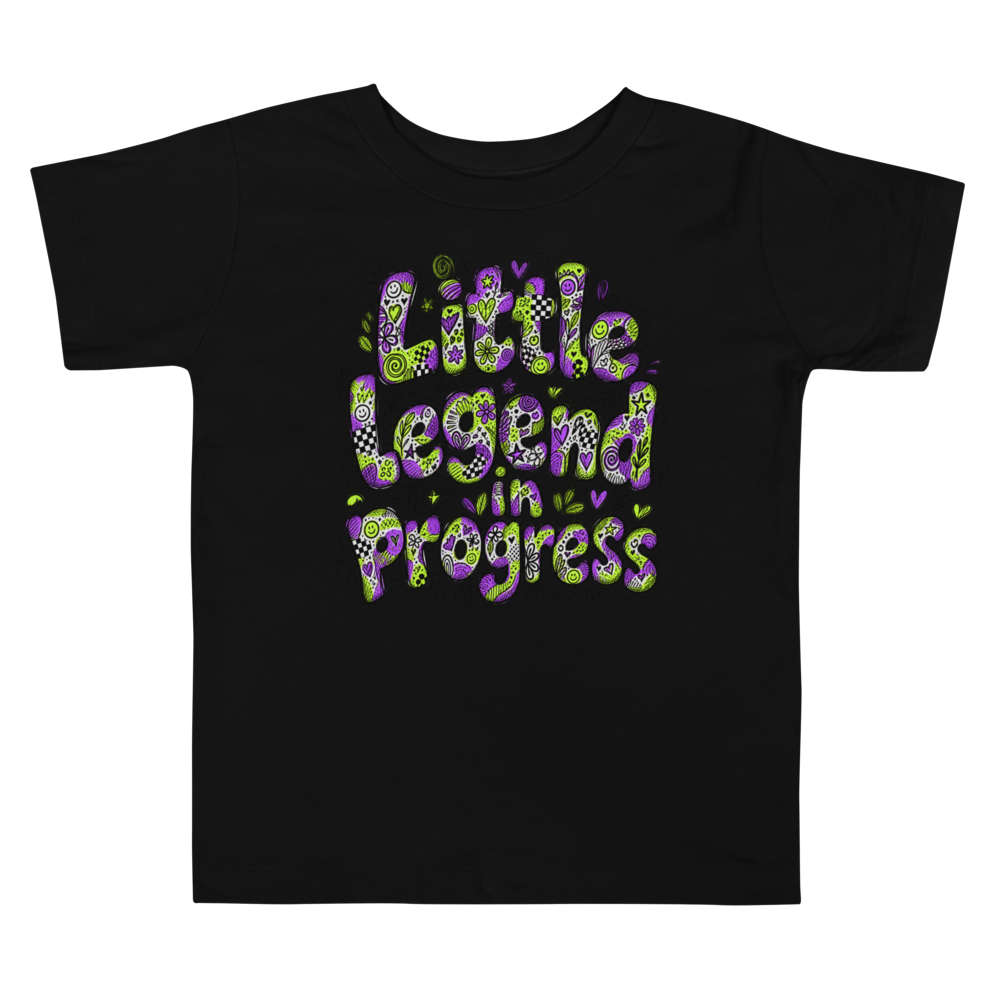 Exact Words Little Legend In Progress Broad Rounded Max Doodles Toddler T Shirt alternate view