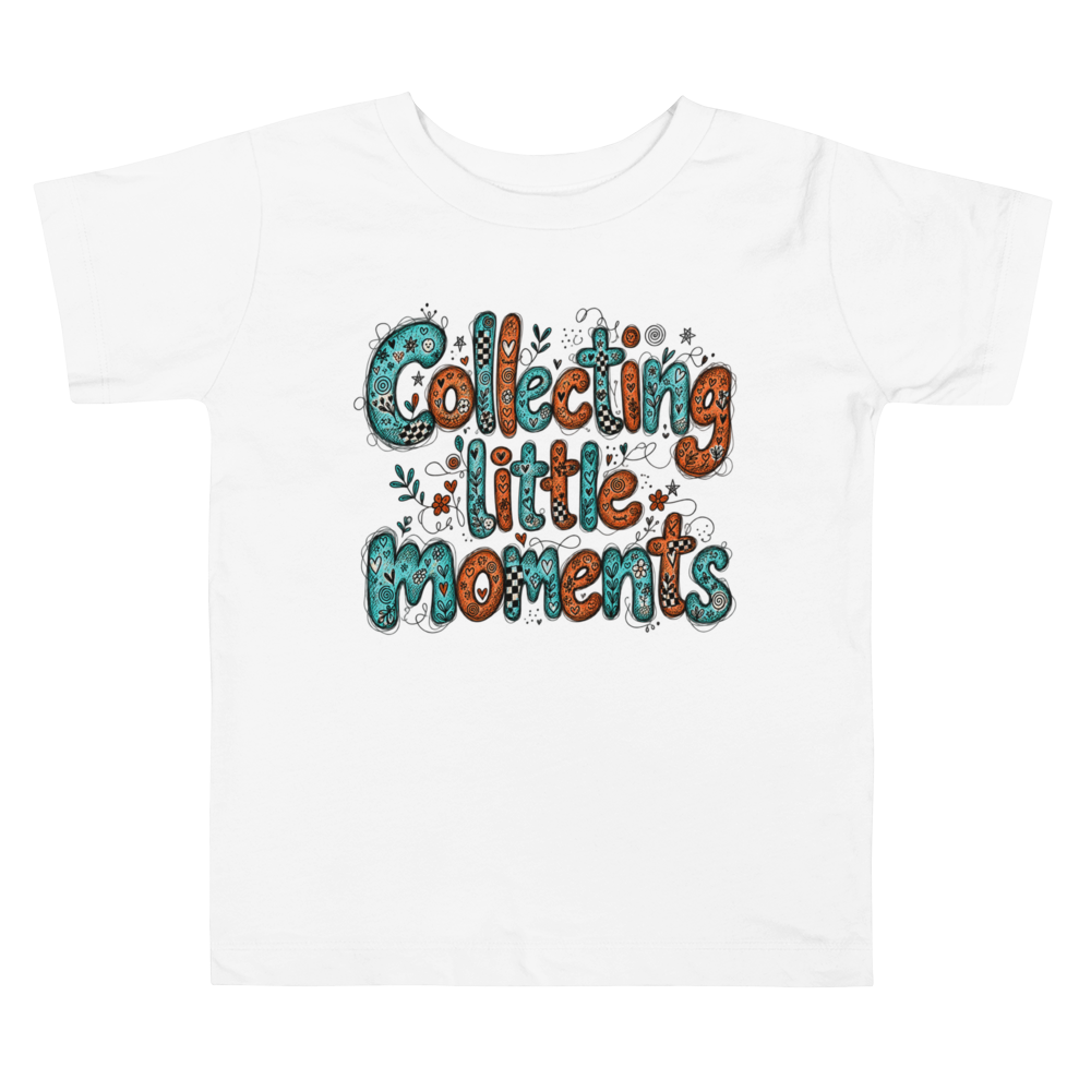 Exact Words Collecting Little Moments Loose Expressive Lettering Max Doodles Toddler T Shirt in White