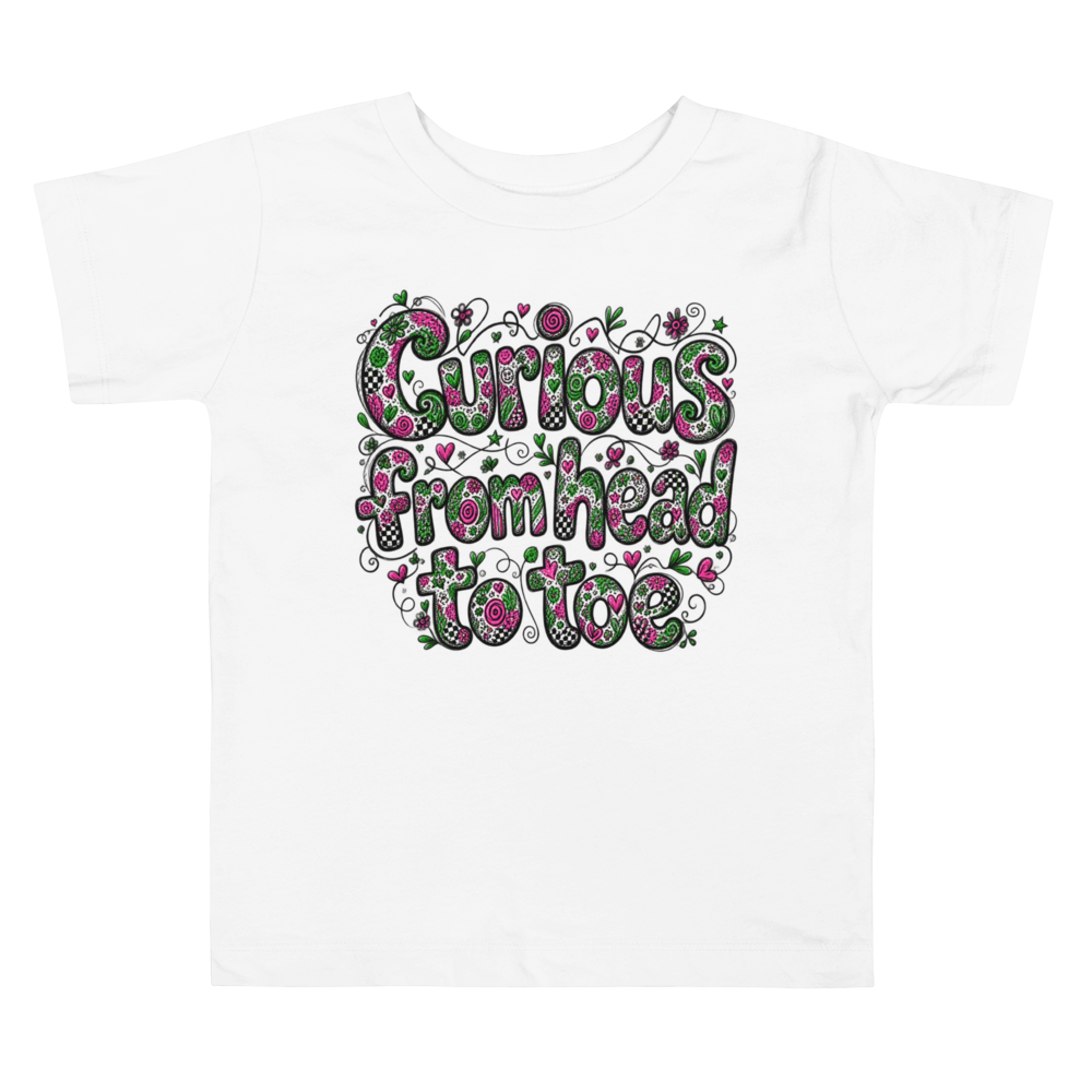 Exact Words Curious From Head To Toe Large Max Doodles Toddler T Shirt
