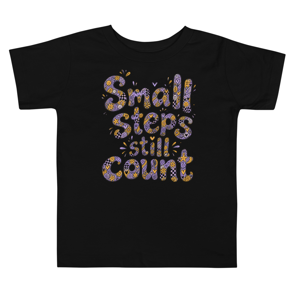 Exact Words Small Steps Still Count Carefully Balanced Max Doodles Toddler T Shirt alternate view