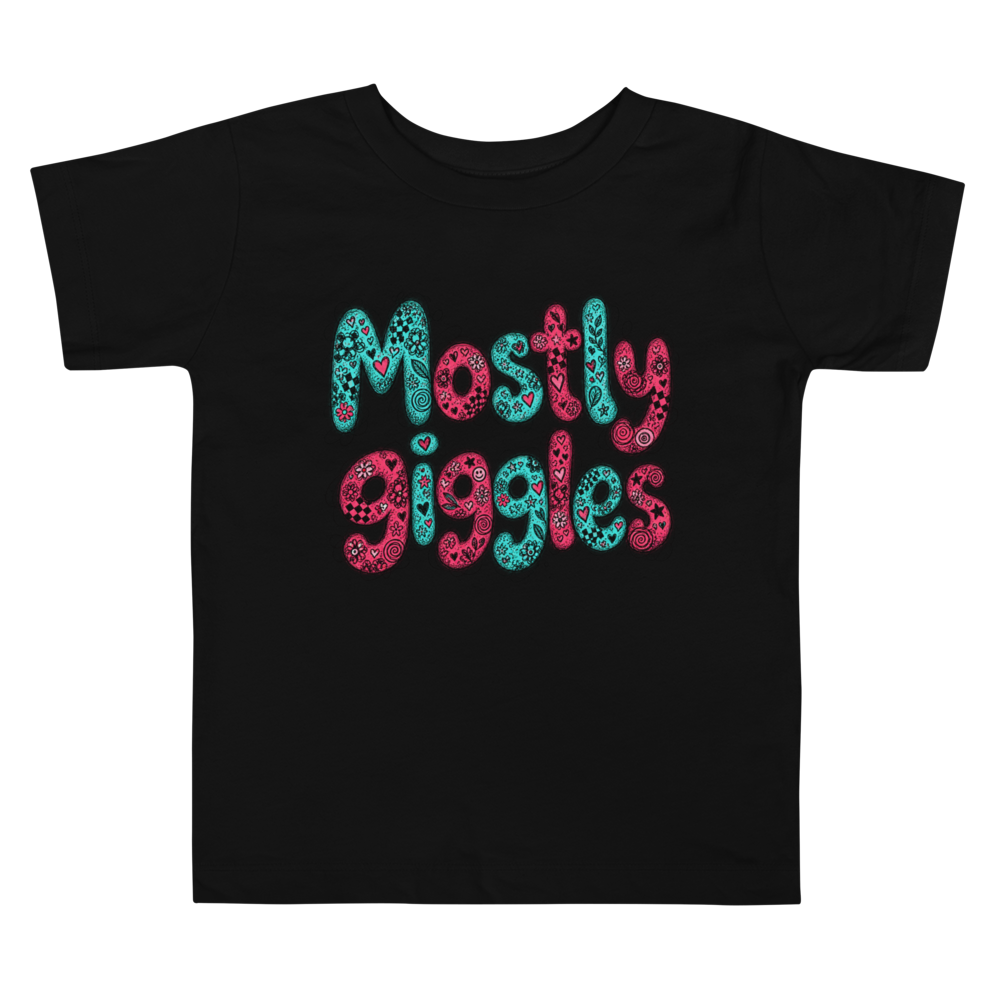 Exact Words Mostly Giggles Two Large Rounded Words Max Doodles Toddler T Shirt alternate view