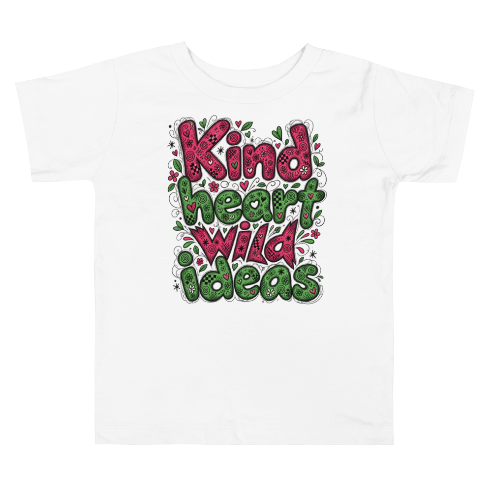 Exact Words Kind Heart Wild Ideas Soft Rounded Max Doodles Toddler T Shirt