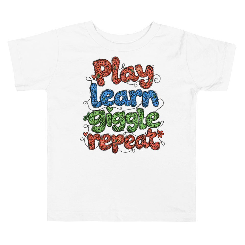 Exact Words Play Learn Giggle Repeat Four Distinct Max Doodles Toddler T Shirt