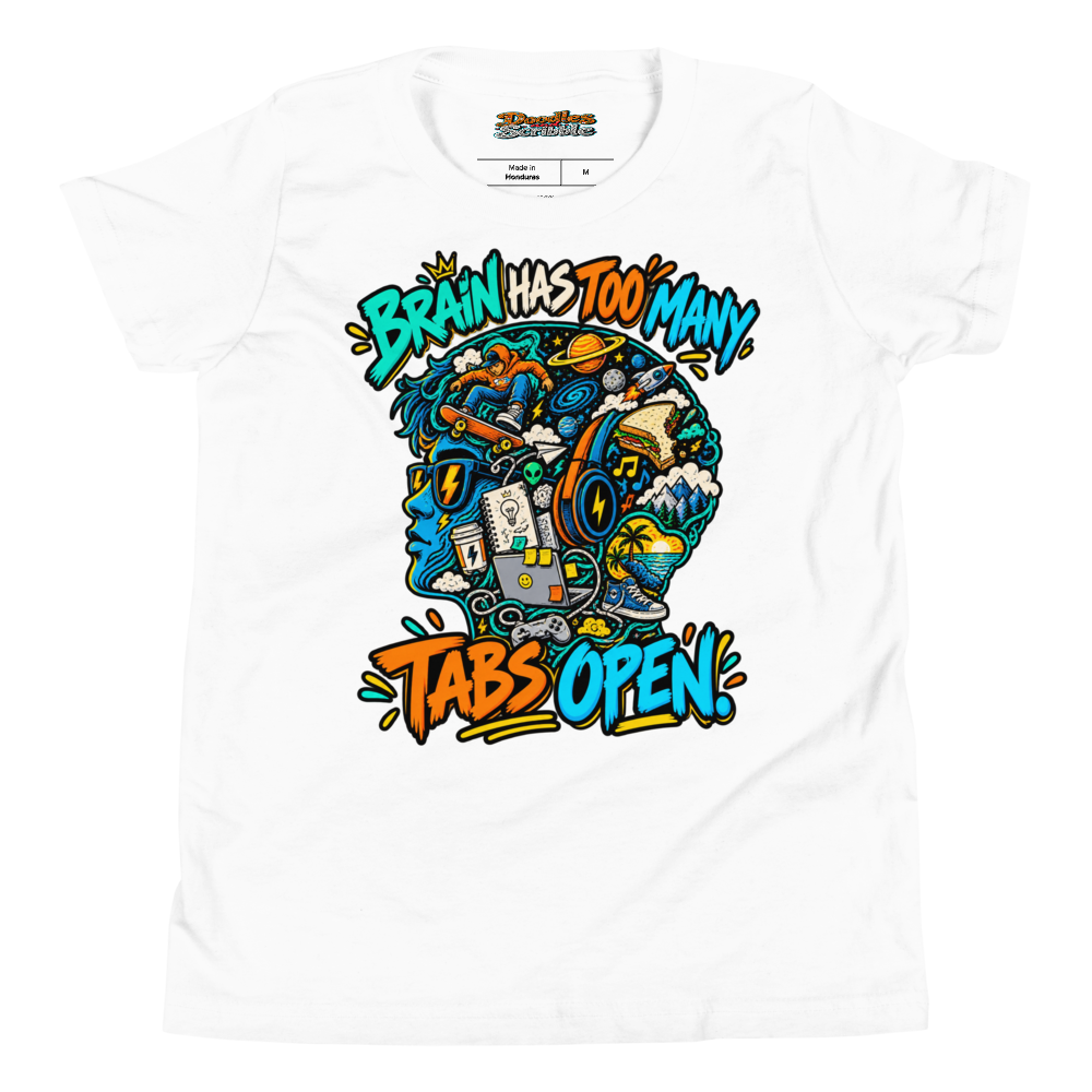 Brain Has Too Many Tabs Open Youth T Shirt