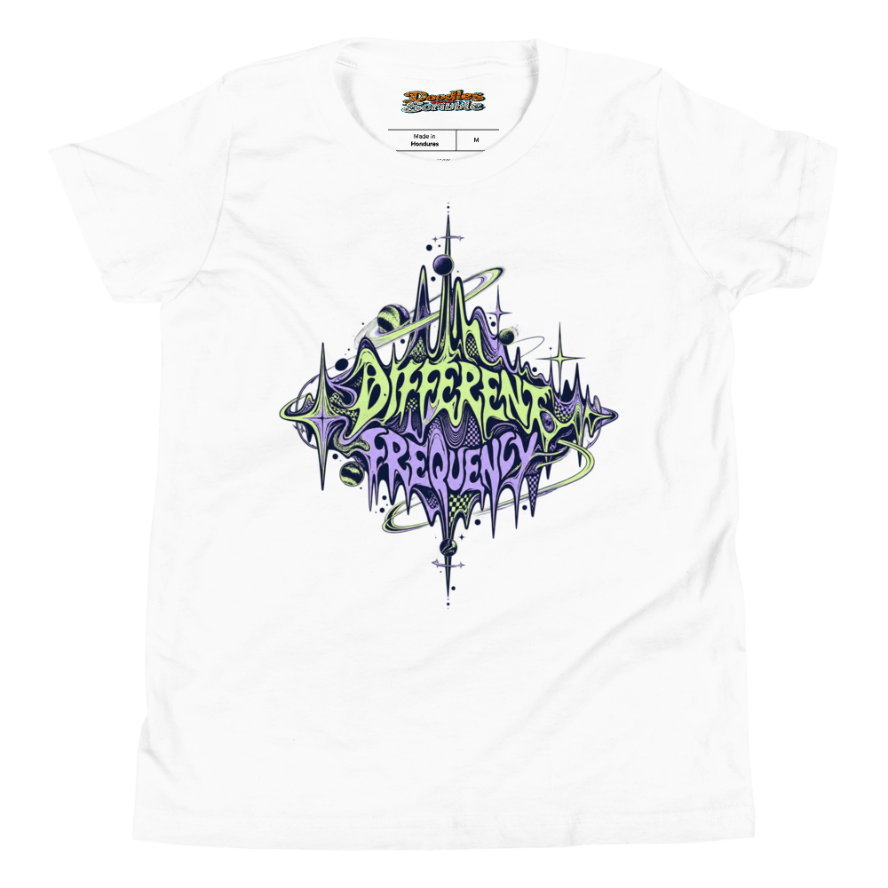 Different Frequency Youth T Shirt in White
