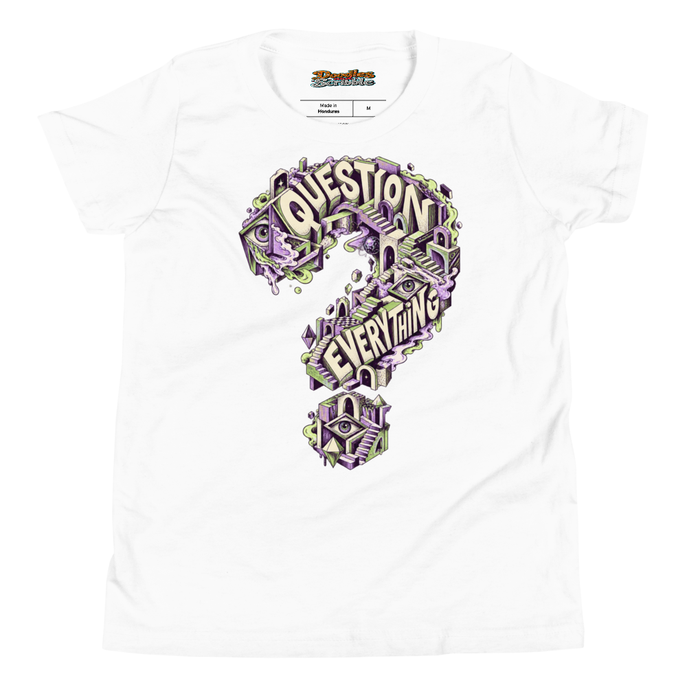 Question Everything Youth T Shirt in White