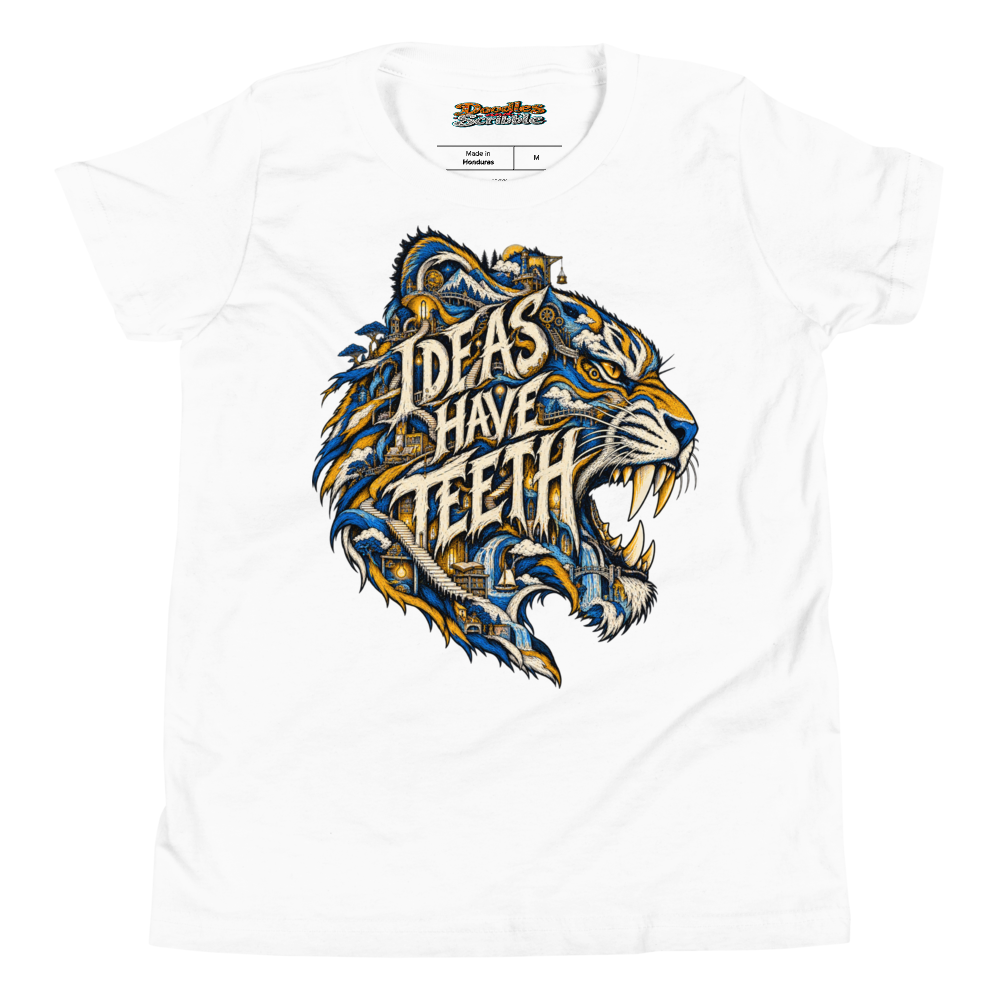 Ideas Have Teeth Youth T Shirt in White