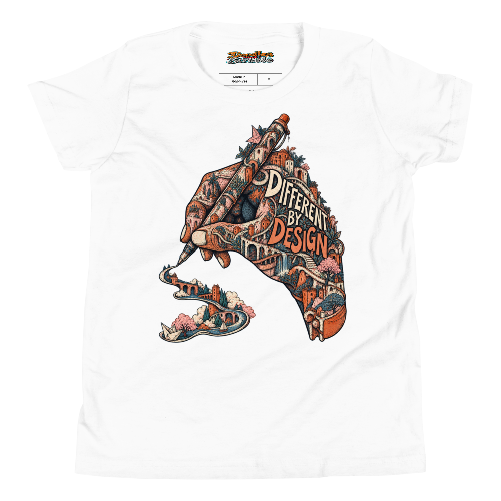 Different By Design Youth T Shirt in White