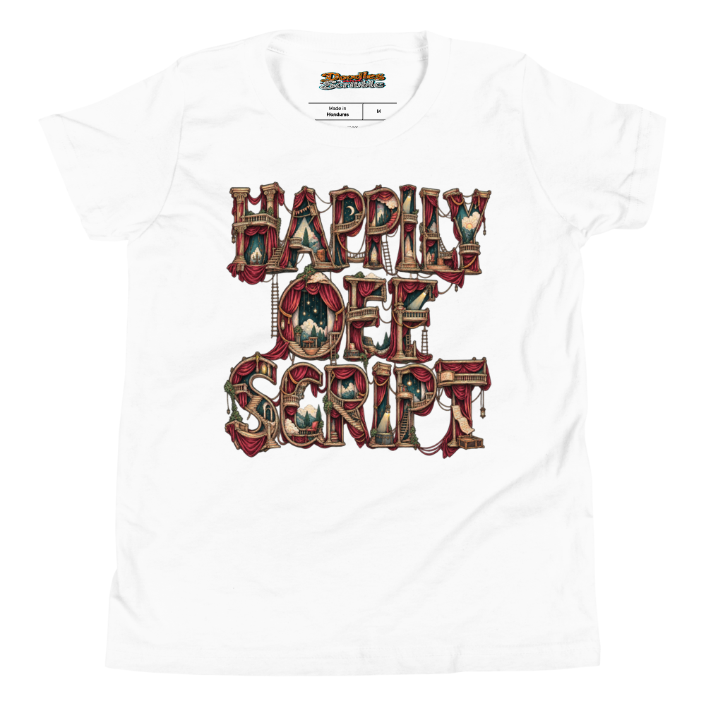 Happily Off Script Youth T Shirt