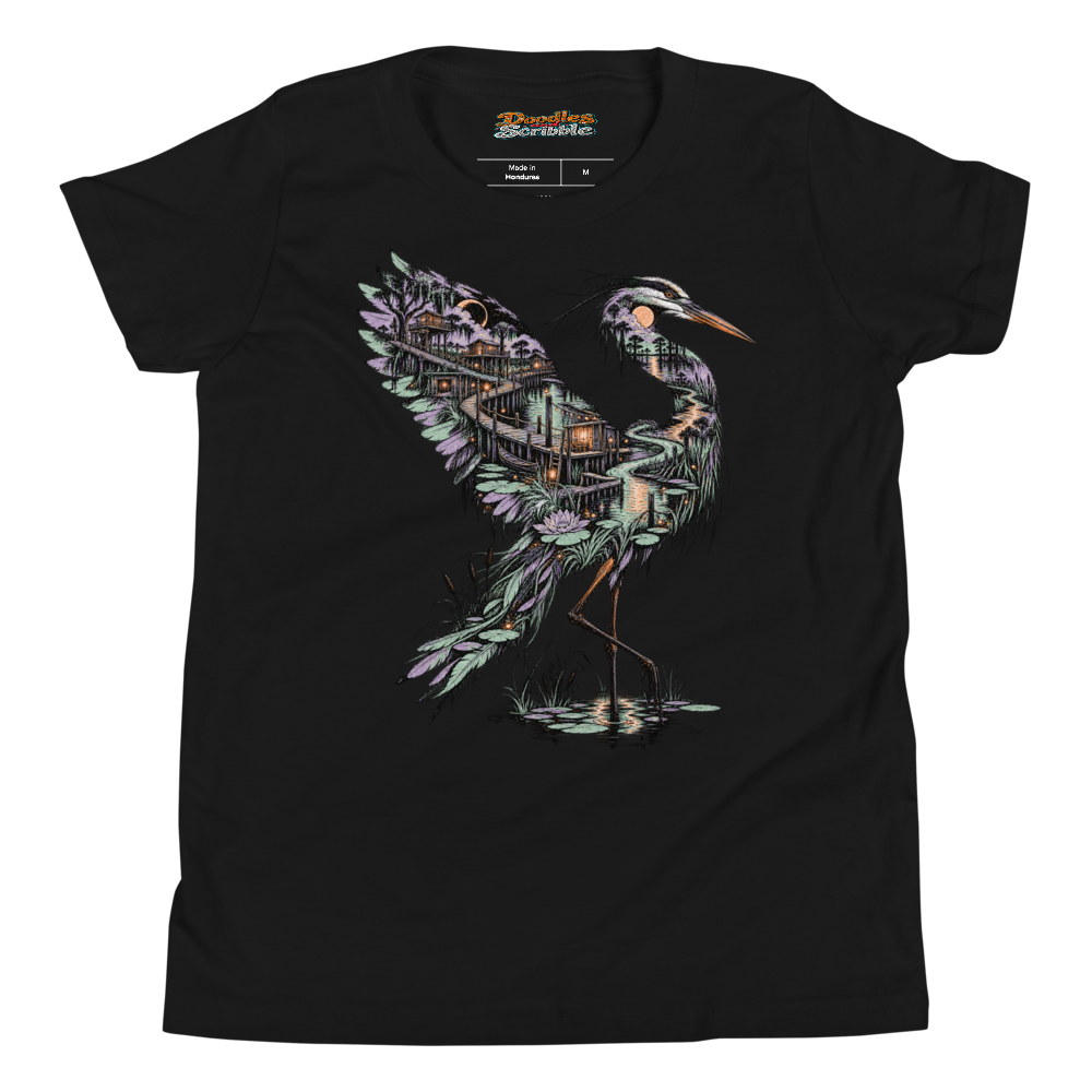 Night Shift Heron Youth T Shirt alternate view