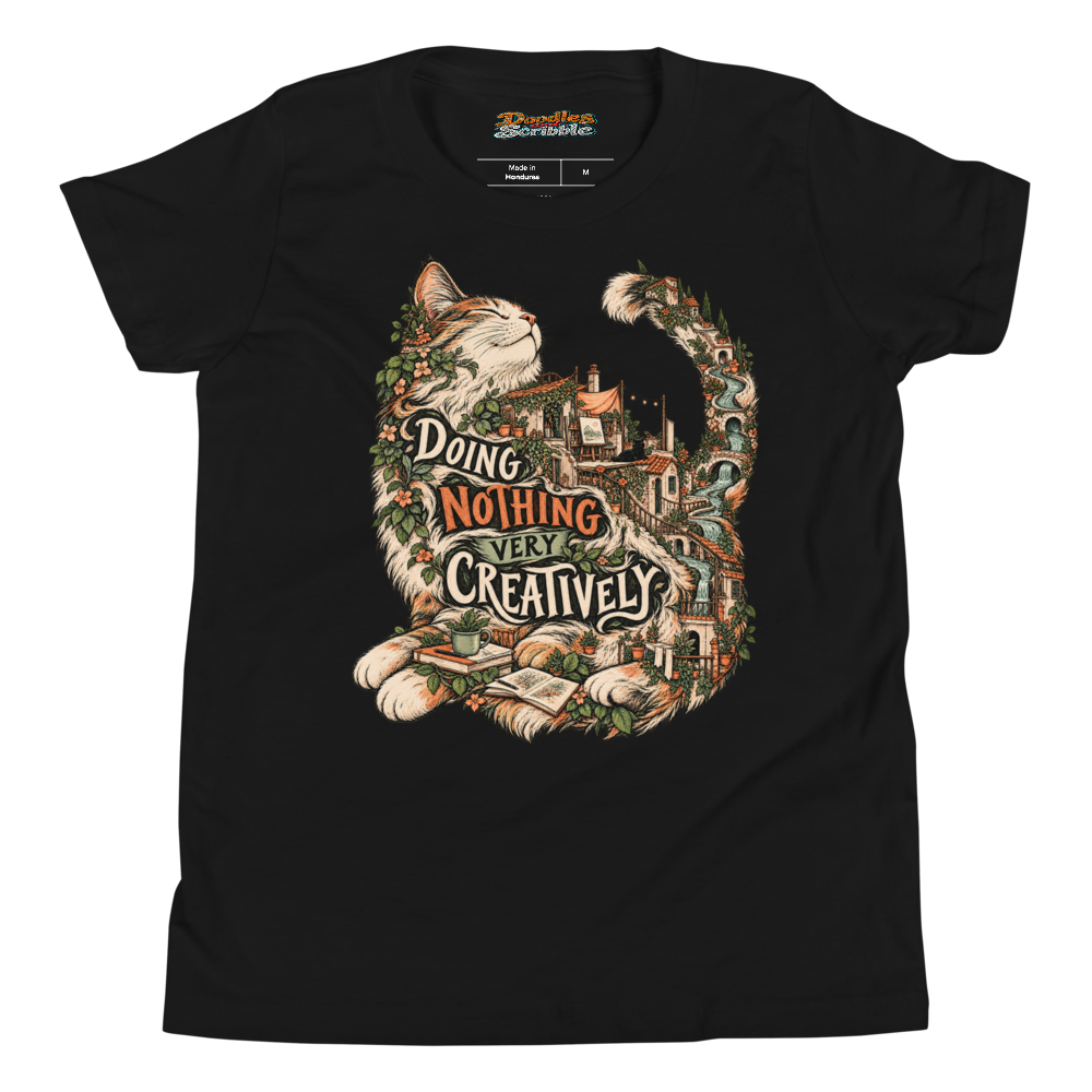 Doing Nothing Very Creatively Youth T Shirt alternate view