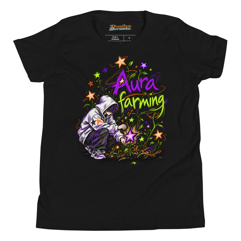 Aura farming Youth T Shirt alternate view