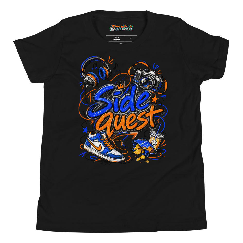 Side quest Youth T Shirt alternate view