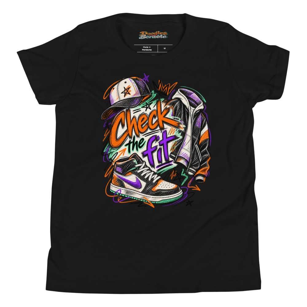 Check the fit Youth T Shirt alternate view