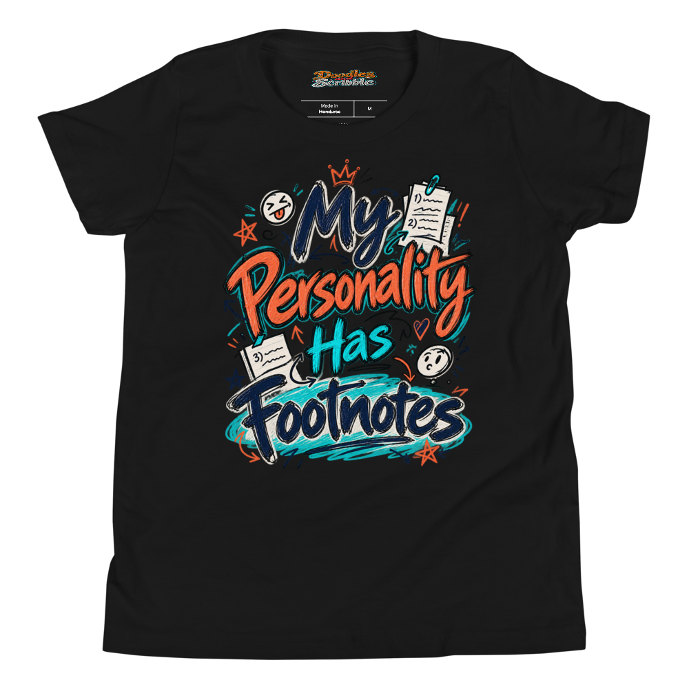 My Personality Has Footnotes Youth T Shirt alternate view