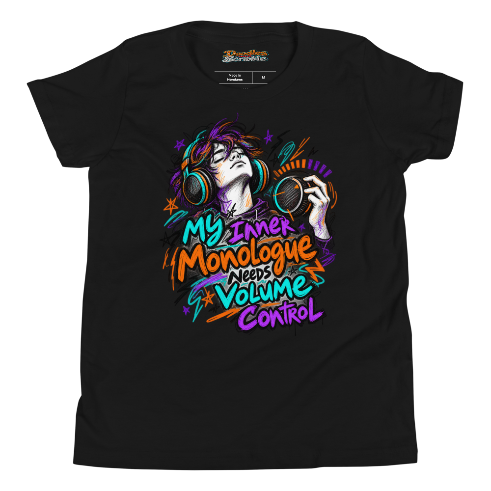 My Inner Monologue Needs Volume Control Youth T Shirt alternate view