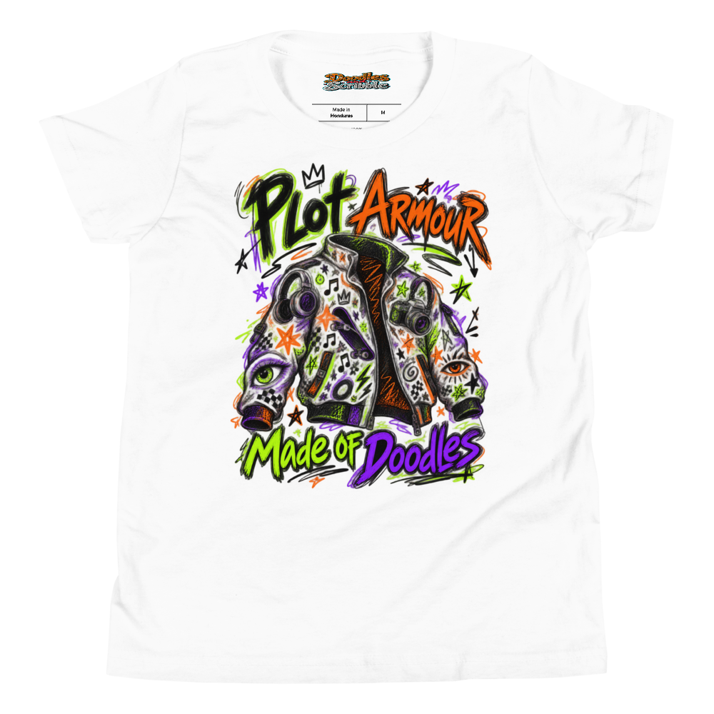 Plot Armour Made of Doodles Youth T Shirt